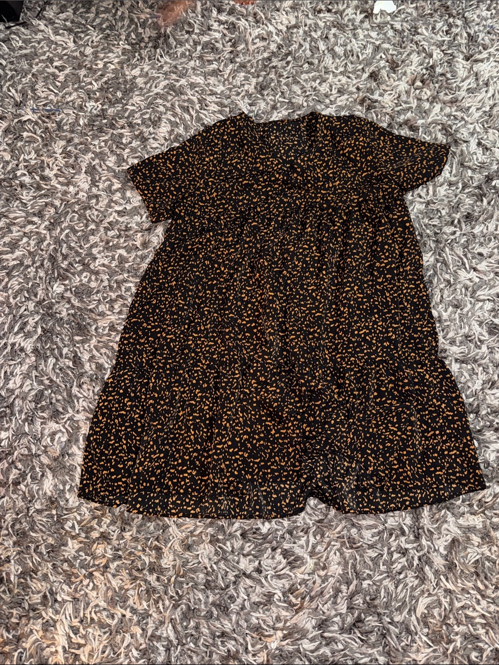 Black & brown Tiered Dress